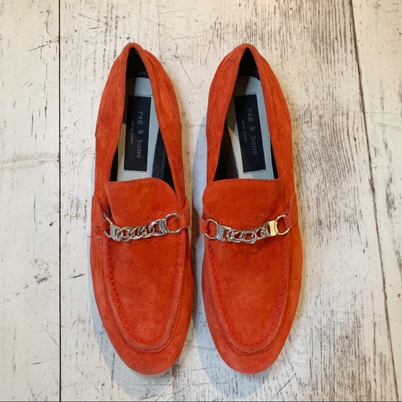 🤩Host Pick Rag & Bone Red Suede Loafers size 38.5 - Picture 5 of 7